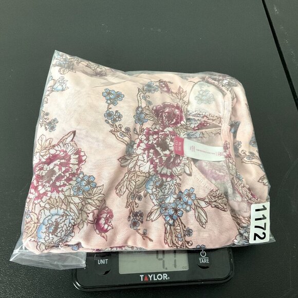 No Boundaries Top Women XL‎ Floral Pink Mesh Semi Sheer 3/4 Sleeve Ruffle - Picture 15 of 15